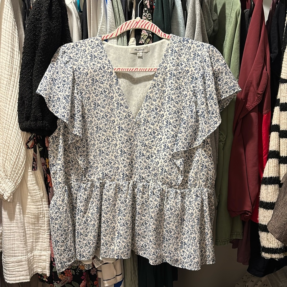 Madewell Floral Top